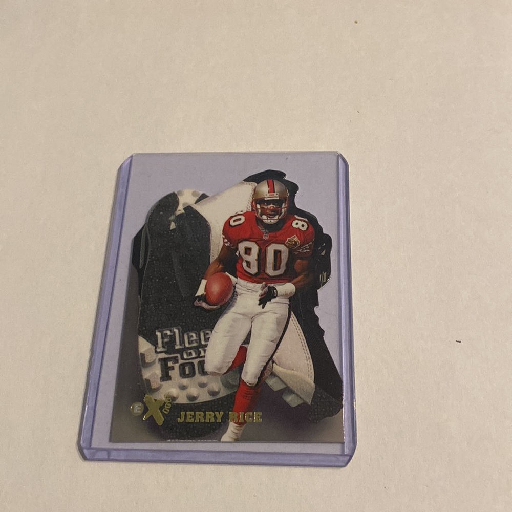 Jerry Rice HOF fleet of foot skybox 1997 Football Card Vintage Collectible - Picture 3 of 4
